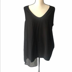 Calvin Klein asymmetrical black blouse